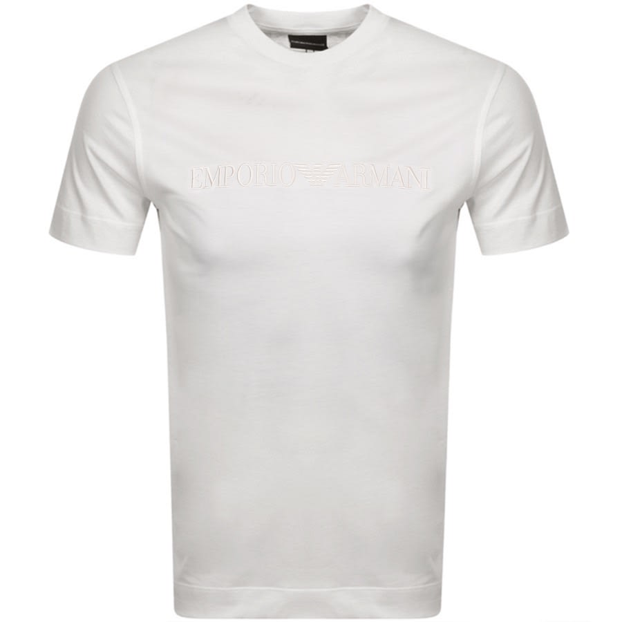 Alternative Image for ProductEmporio Armani Crew Neck Logo T Shirt Cream1
